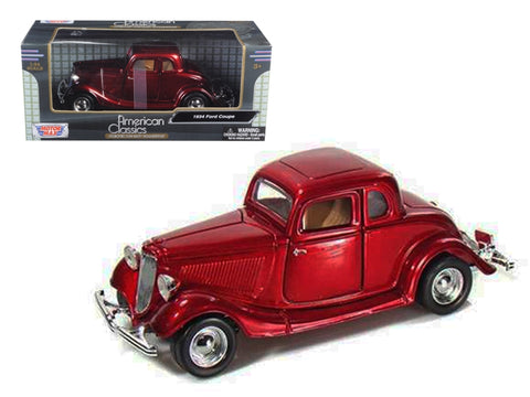 1934 Ford Coupe Red 1/24 Diecast Model Car by Motormax FSSA Global B