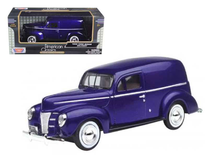 1940 Ford Sedan Delivery Purple Metallic 1/24 Diecast Model Car by Motormax FSSA Global B