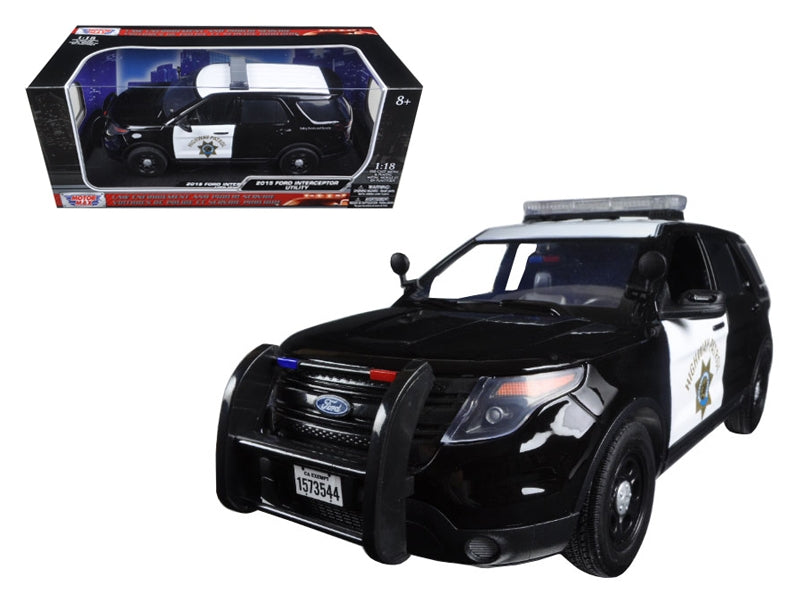 2015 Ford PI Utility Interceptor CHP California Highway Patrol 1/18 Diecast Model Car by Motormax
