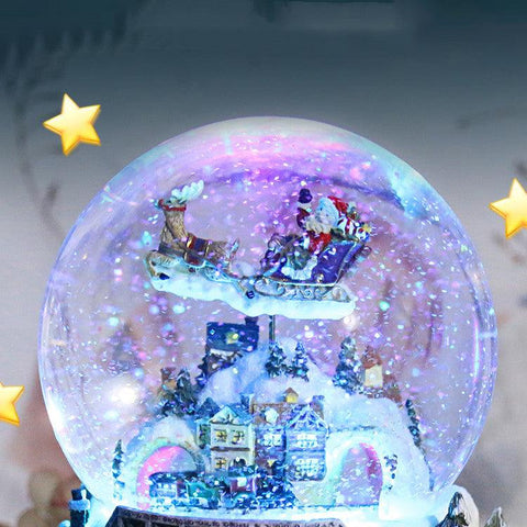 Christmas Tree Music Box Snowflake Spinning Crystal Ball FSSA Global Bullet