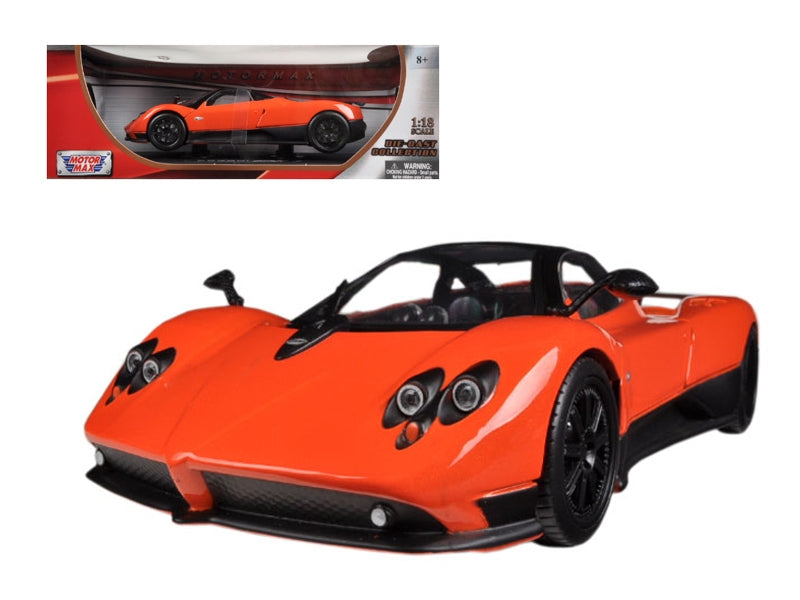 Pagani Zonda F Orange 1/18 Diecast Car Model by Motormax