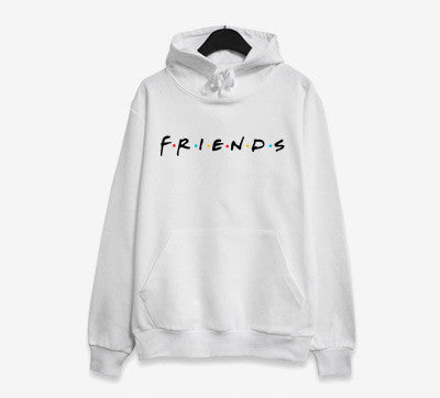 Color: White, size: S - Letter Print Long Sleeve Hoodie
