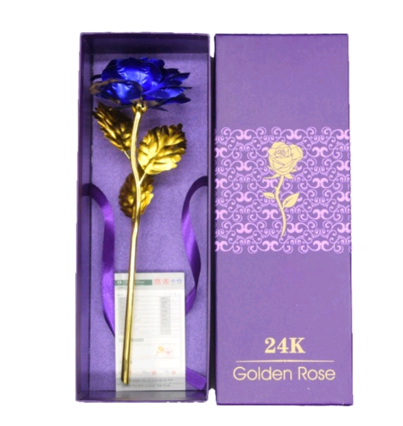 Color: Blue - gold rose gift