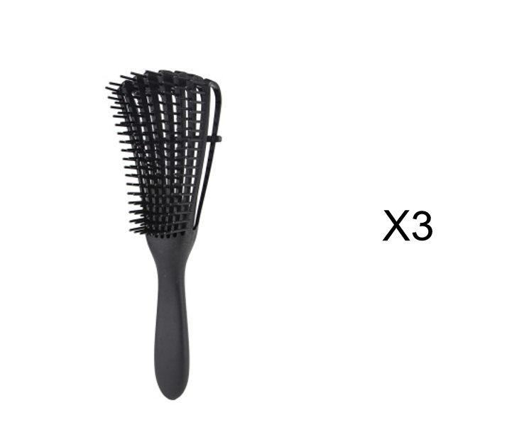 Color: Black, quantity: 3pcs - Eight-claw comb hair comb