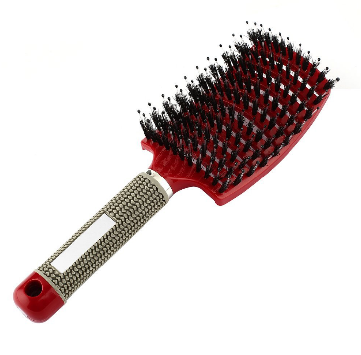 Hairbrush Anti Klit Brushy Haarborstel Women Detangler Hair Brush Bristle Nylon Scalp Massage Tangle Teaser Hair Brush Comb - Color: Red, brush: Brush, quantity: 2pc