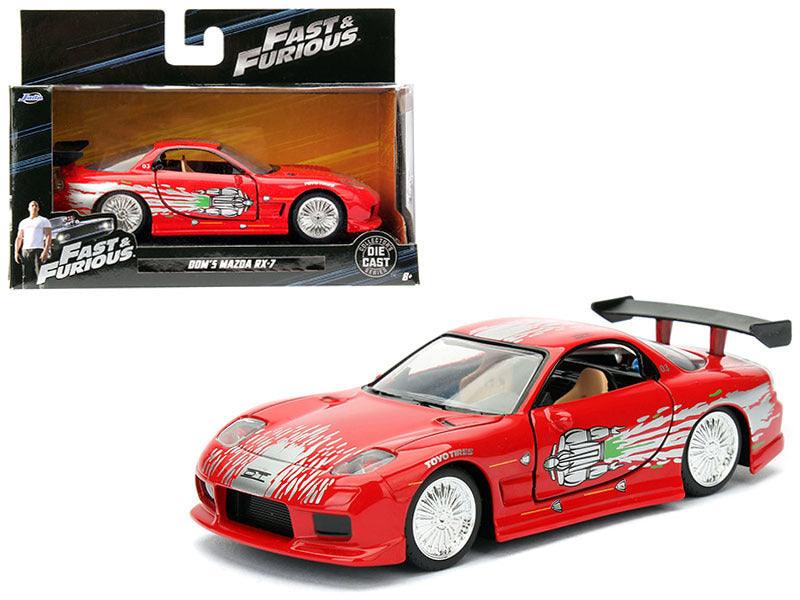 Dom's Mazda RX-7 Red with Graphics "Fast & Furious" Movie 1/32 Diecast Model Car by Jada - FSSA Global Bullet