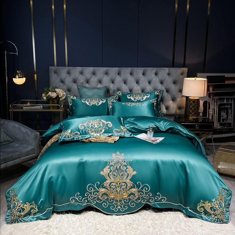 Solid Embroidered Satin Cotton Sheet FSSA Global Bullet