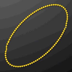 Smooth Round Opaque Bead Mardi Gras Necklace Yellow Pack of 12 FSSA Global B