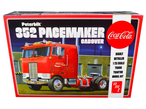 Skill 3 Model Kit Peterbilt 352 Pacemaker Cabover Truck "Coca-Cola" 1/25 Scale Model by AMT