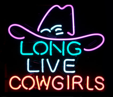 Long Live Cowgirls Neon Bar Sign