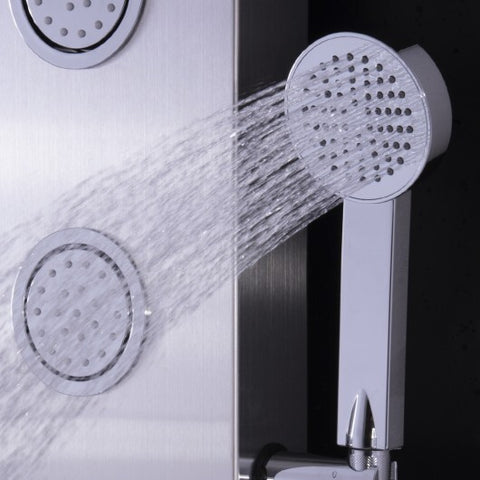 47 Inch Stainless Shower Panel with Massage Jets Hand Shower? - Color: Silver