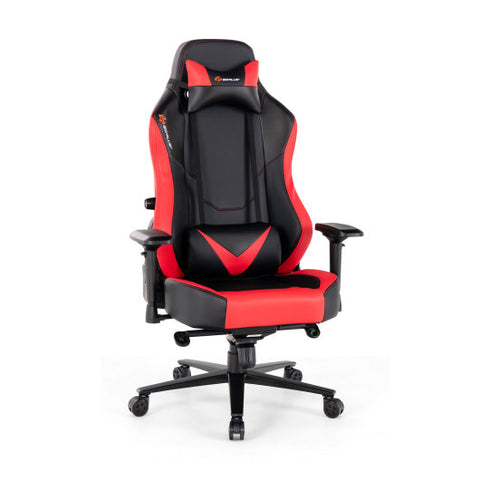 360? Swivel Computer Chair with Casters for Office Bedroom-Red - Color: Red