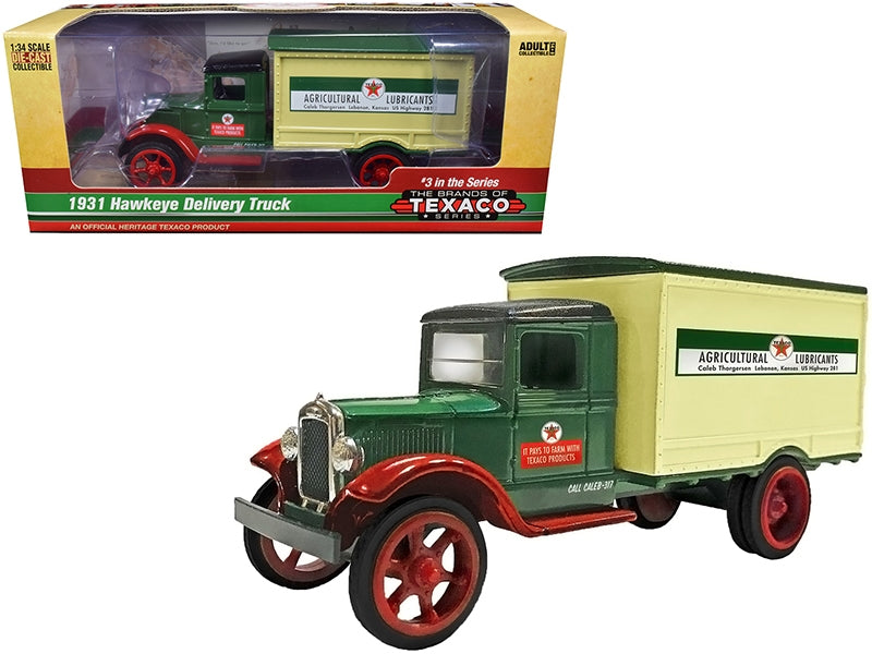 1931 Hawkeye "Texaco" Delivery Truck "Agricultural Lubricants" 3rd in the Series "The Brands of Texaco Series" 1/34 Diecast Model by Auto World