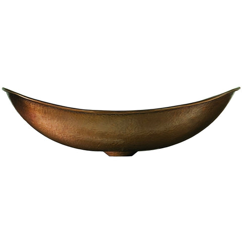 Hammered Copper Bath Vessel Sink Oval 19 x 14 inch