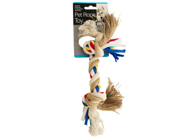 Case of 8 - Medium Colorful Knotted Pet Rope Toy