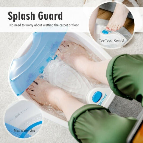 Foot Spa Bath with Bubble Massage-Blue