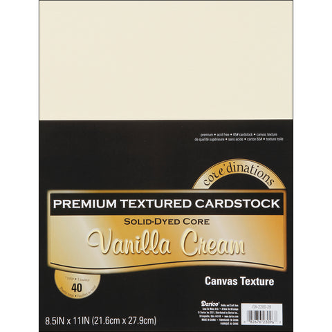 Canvas Cardstock 8.5 X11 Inches Vanilla Cream