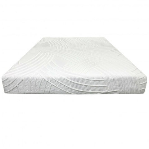 8 Inch Memory Foam Mattress with Poly Jacquard Fabric Cover-Queen Size - Color: White - Size: Queen Size