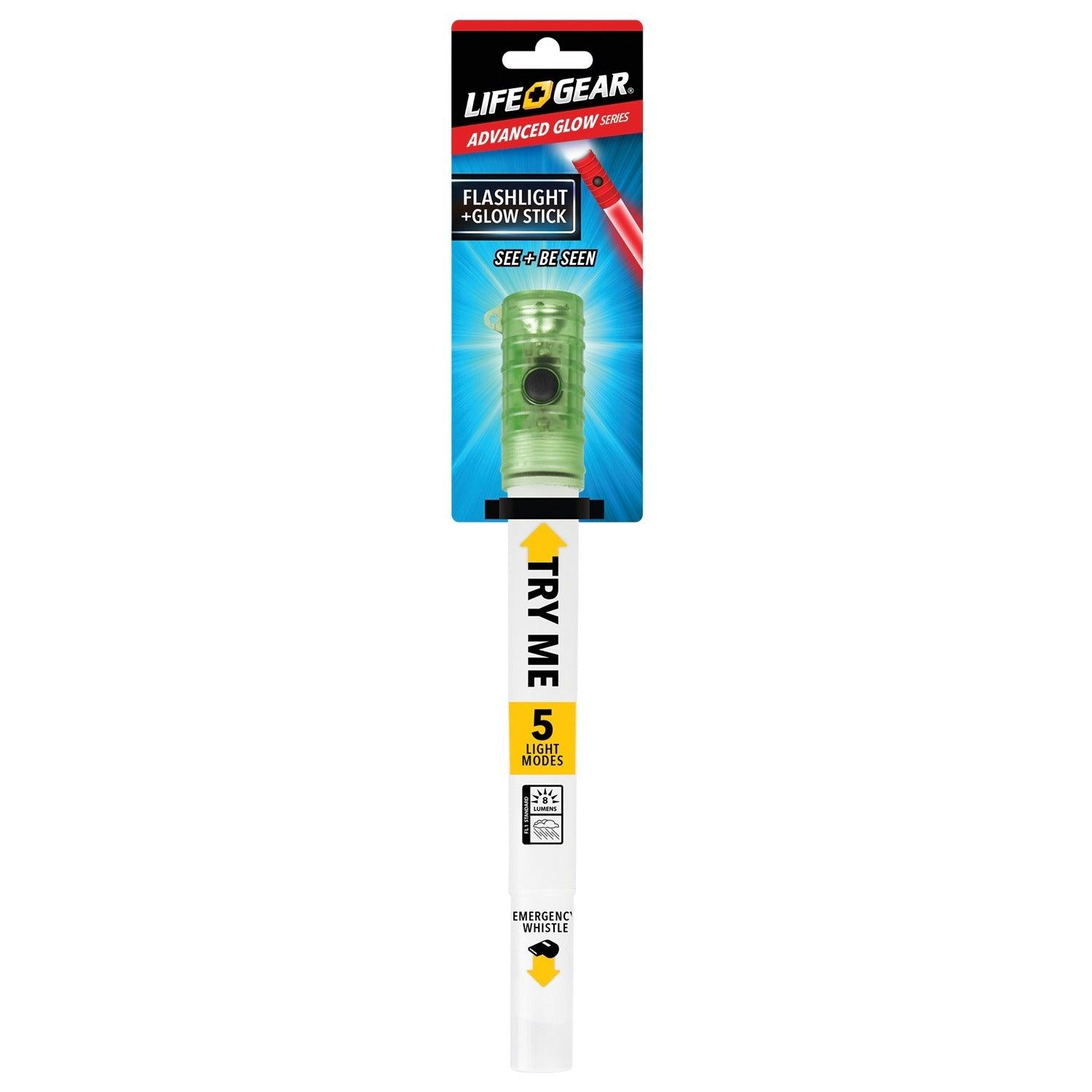 Life+Gear LG117 8-Lumen LED Glow Stick + Flashlight (Green) - FSSA Global Bullet