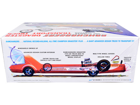 Skill 2 Model Kit Ramchargers Dragster and Advanced Design Transport Truck 2 Kits in 1 1/25 Scale Models by MPC