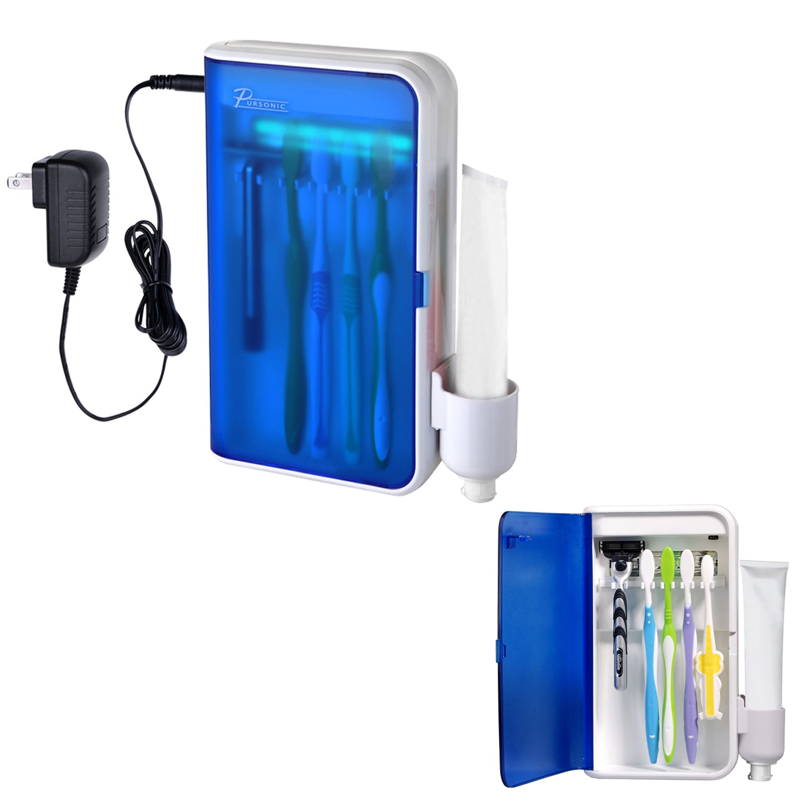 Pursonic UV Ultraviolet Family Toothbrush Sanitizer Sterilizer Cleaner with AC Adapter FSSA Global B