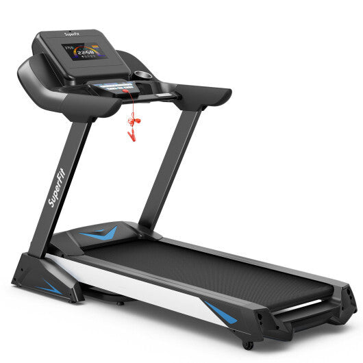 4.75 HP Treadmill with APP and Auto Incline for Home and Apartment-Black - Color: Black - Size: 4-4.75 HP