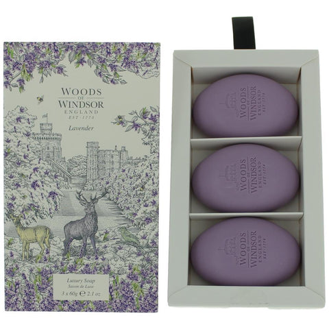 Woods of Windsor Lavender by Woods of Windsor, 3 X 2.1 oz Luxury Soap for Women